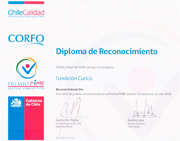 Diploma Reconocimiento CORFO